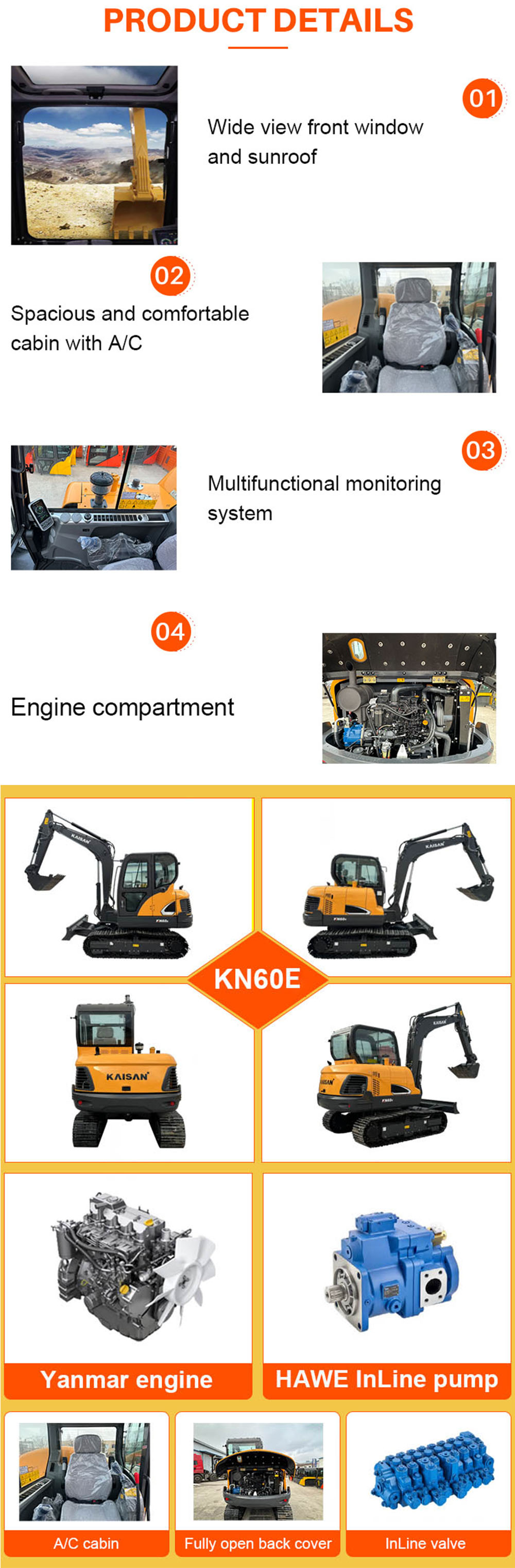Hochwertiger 6-Tonnen-Mikrobagger Hochwertiger 6-Tonnen-Mikrobagger