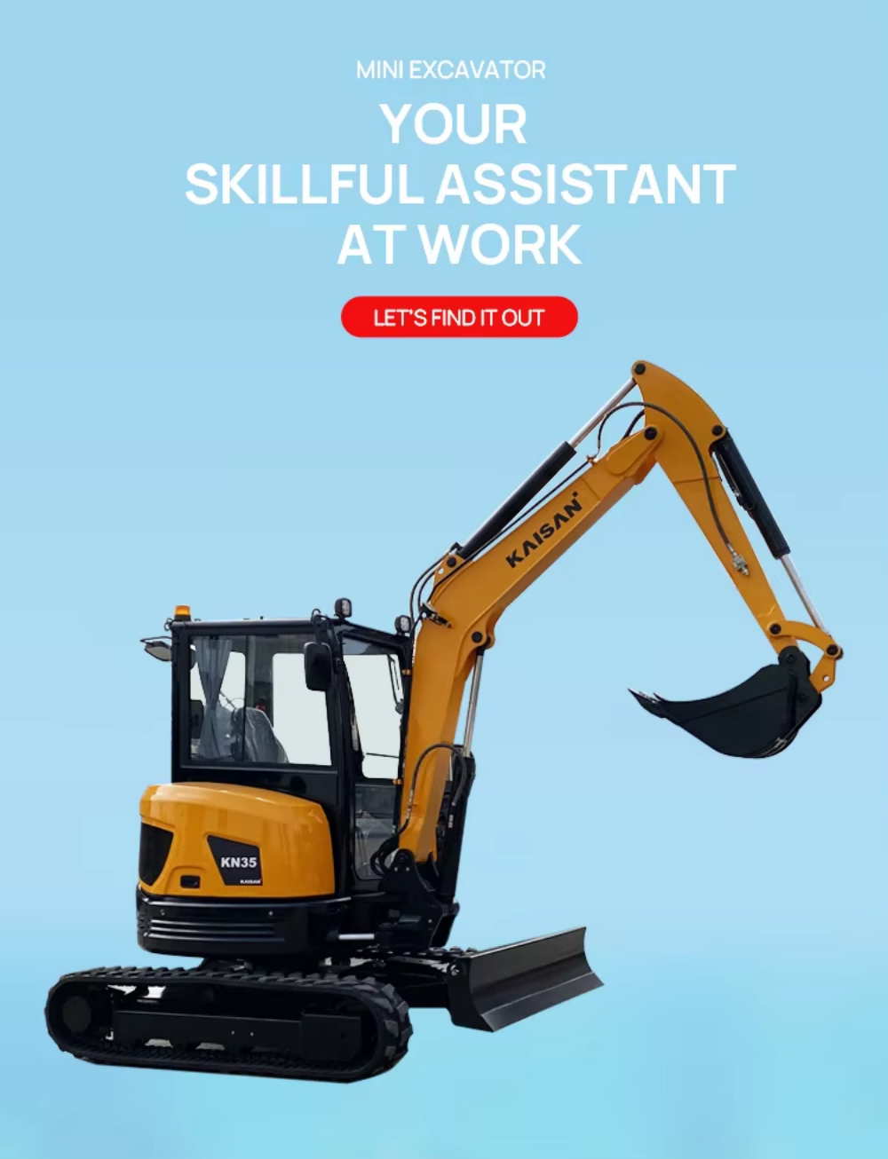 KASAN KN35 Compact Mini Excavator With Kubota Engine KASAN KN35 Compact Mini Excavator With Kubota Engine